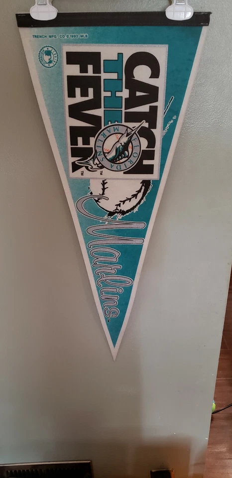 FLORIDA MARLINS  RETRO FELT MLB VINTAGE PENNANT 5/31/2021 - Image 1 of 1