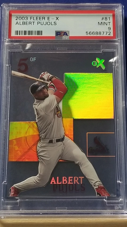 Albert Pujols - 2003 Fleer E-X  PSA 9 - Image 1 of 2