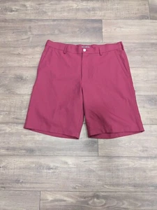 Peter Millar Crown Sport Pink Maroon Chino Shorts Mens 35 - Picture 1 of 6