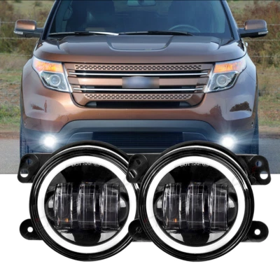 For 2011 2012 2013 2014 2015 Ford Explorer Clear Lens Fog Lights Bumper Lamps 2X - Image 1 of 4
