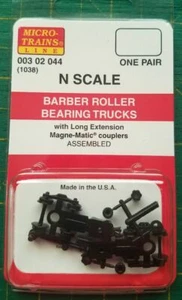 N Micro Trains 003 02 044 Barber Roller Bearing Trucks wlong cpls 1038 - Picture 1 of 1