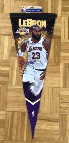 LEBRON JAMES LOS ANGELES LAKERS PREMIUM QUALITY PENNANT 12"X30" BANNER Cover