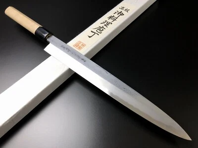 Cuchillo de Chef Japonés ARITSUGU Acero Azul Yanagi Damasco 270mm 10.62" AT003b N Foto 1 de 4