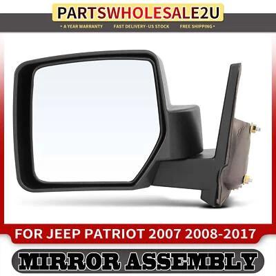 Espejo retrovisor manual negro conductor para Jeep Patriot 2007 2008 2009 2010 2011 2012-2017 Foto 1 de 4