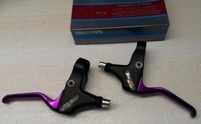 Dia Compe PC-8 Bremshebel, für Cantileverbremsen, purple,NEU, Made in Japan, NOS