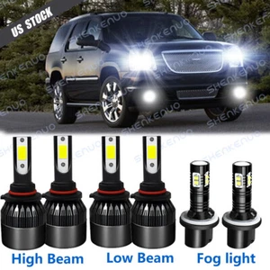 6000K For GMC Yukon Denali 2004 2005 Combo 6x LED Headlight +Fog Light Bulbs Kit - Picture 1 of 12