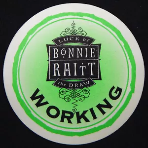BONNIE RAITT BACKSTAGE PASS LUCK OF THE DRAW TOUR FUNZIONANTE VERDE MAI USATO 1991 - Foto 1 di 2