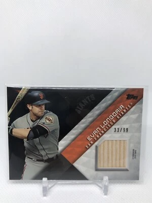 2018 Topps Major League Materials Black #MLMEL Evan Longoria S2 33/99 - Image 1 of 2