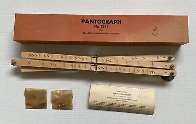 Vintage Pantógrafo 1291 Agrandamiento Reproducir La Reducción De La Caja Original Instrucciones • 16.64€