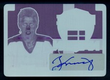 2015-16 Leaf Metal 1/1 Printing Magenta Plate Borje Salming Autograph Card Leafs
