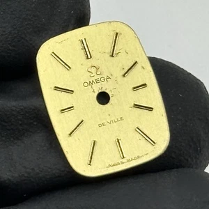 12.5mm Rectangular Omega De Ville Ladies Wristwatch Dial Spares Parts Tank Style - Picture 1 of 9