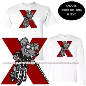 Motocross Rat Racer Rojo X Logotipo Motocicleta Suciedad Bicicleta Pista Deporte Dibujos Animados Camiseta - Imagen 1 de 5