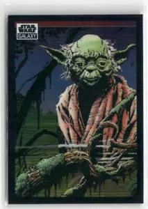 Yoda On Dagobah Starwars Topps Chrome Galaxy 2022 Base Card #32 - Picture 1 of 2