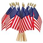  Małe amerykańskie flagi na patyku 4''x 6''' na Dzień Pamięci 4 * 6 cali - 15 szt.