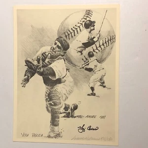 YOGI BERRA Hand Signed 8.5 X 11 James Amore Limited Edition Print YANKEES XX/250 - Picture 1 of 3