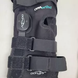 DONJOY Large PLAYMAKER KNEE BRACE/Sleeve-Hinged-Opa Ortho, Relief BLACK-EUC  98% - Picture 1 of 6
