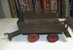 VINTAGE 1930s MARX/GIRARD PRESSED STEEL ARMY STAKE TRAILER - Picture 1 of 4