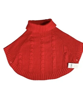 Carters Red Knit Cape Poncho Valentines New Size 5t - Picture 1 of 7