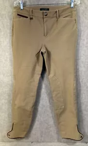 Pantalone donna Ralph Lauren beige taglia 8 calzoni equitazione misto cotone - Foto 1 di 8