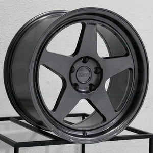 18x9 Kansei Knp 5x114.3 35 Gunmetal Wheels Rims Set(4) 72.6 - Picture 1 of 6