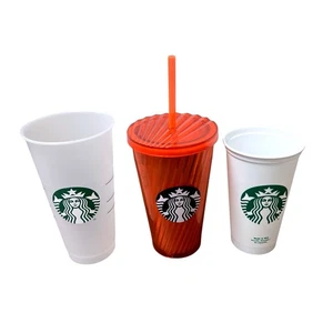 Starbucks 2018 vaso naranja taza fría 16 oz translúcido metálico y recargable - Imagen 1 de 11