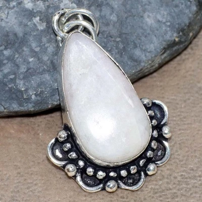 Красивый розовый кунцит 925 серебро покрытием подвеска 1,5» ручной работы подарок коренастый GW - Изображение 1 из 3