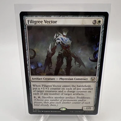 1x Filigree Vector NM/MT, English Commander: March of the Machine MTG Magic - Image 1 of 2