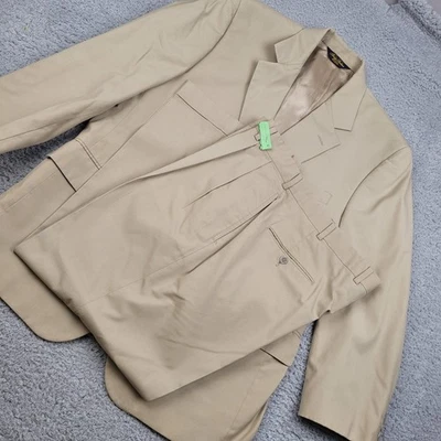 Brooks Brothers мужской желтовато-коричневый 2PC костюм куртка 42 короткие брюки 37с сделано в США - Изображение 1 из 4