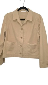 Uniqlo Women's Tan Button-Up Cotton Jacket Front Pockets Size S - Picture 1 of 8