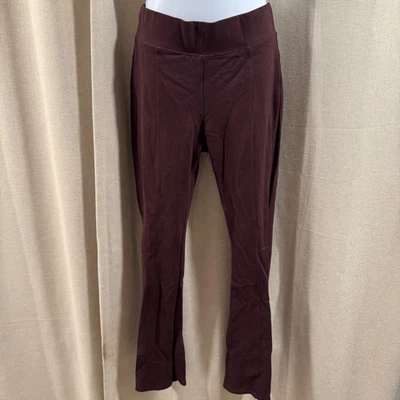 Antiguo Azul Marino Stevie Tiro Alto Bootcut Leggings Pantalones Borgoña Informal Foto 1 de 4