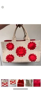 Prada Canapa Large tote with Satin Florals - Picture 1 of 15