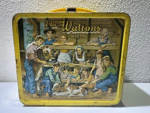 Vintage 1973 The Waltons Metal Lunchbox Missing Thermos Rusty - Picture 1 of 7