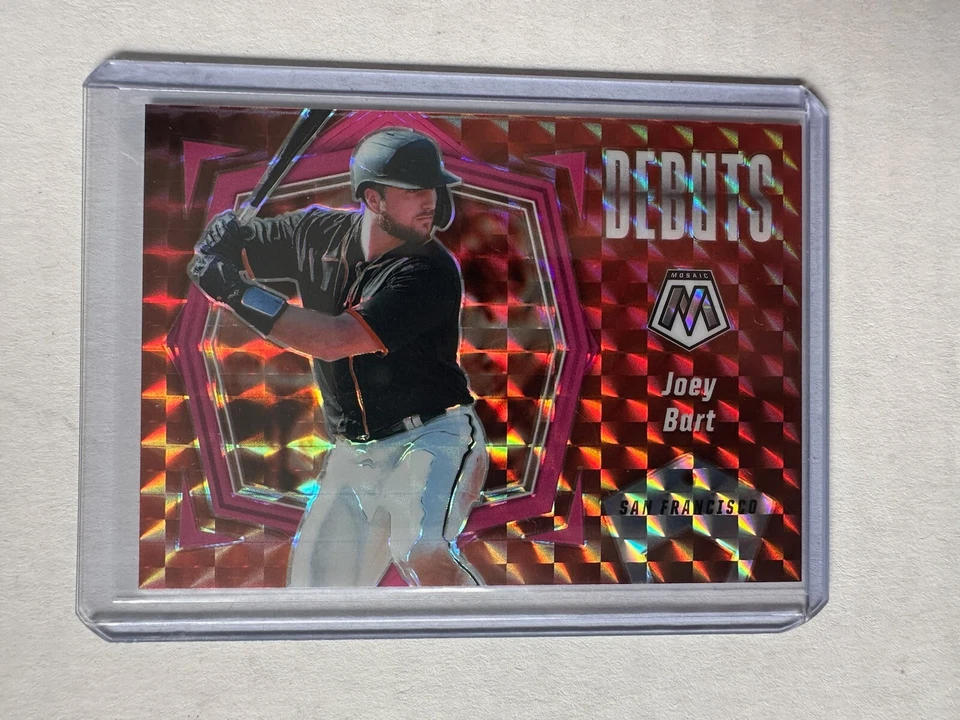 2021 Panini Mosaic Debuts Green Fluorescent Prizm #PD3 Joey Bart Giants /10 SSP - Image 1 of 2