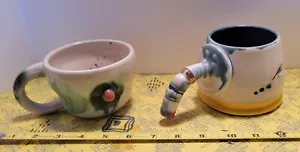 Mia Kunyo Pottery Coffee Mugs. Unique!! Indiana Artist. - Picture 1 of 20