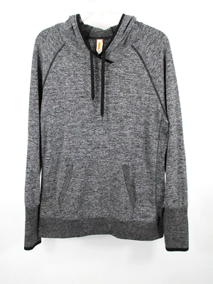 Pullover con Capucha LUCY Mujer Grande Gris Manga Larga Bolsillos Elastizado Atlético Foto 1 de 4