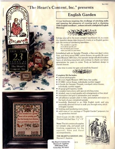 Heart's Content "English Garden" cross stitch kit - Picture 1 of 4