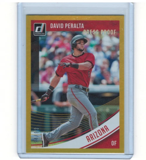 2018 Donruss Gold Press Proof #52 David Peralta /99 - NM-MT - Image 1 of 1