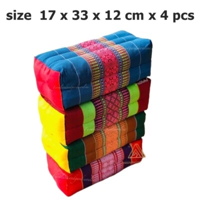Thai Traditional Kapok Pillow Rectangle Shape Handmade Modern design 4 pcs. - Image 1 of 4