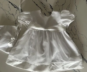 Infant 12/18 M GIRL NWT BaptismChristening Dress Bonnet Little Things Mean a Lot - Picture 1 of 9