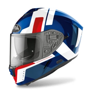 CASCO INTEGRALE AIROH SPARK SHOGUN BLU / ROSSO LUCIDO - Picture 1 of 2