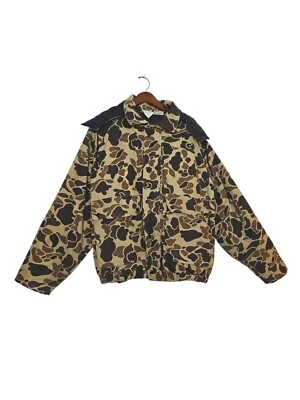 VTG Walls Blizzard Pruf Duck Camo Insulated Jacket Hooded Size Large Reg Hunting - Image 1 of 4