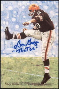 Lou Groza Autographed Signed 1989-97 Goal Line HOF #69 Browns JSA Authentic 