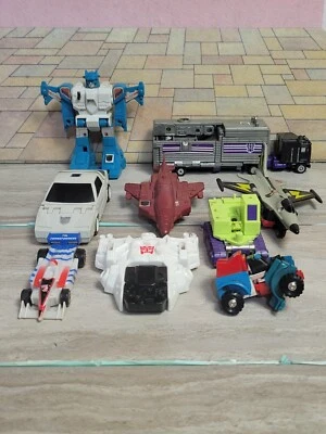 Lote de piezas Transformers G1 como está Aerialbot Skydive Motormaster Topspin LP Foto 1 de 4