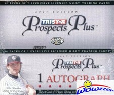 2007 Tristar Prospects Plus Baseball Factory Sealed HOBBY Box- 10 AUTOGRAPHS