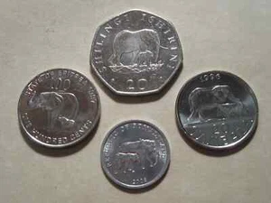 Elephant with Baby  coin set 4 coins all unc coins animal coin Africa Asia - Picture 1 of 7