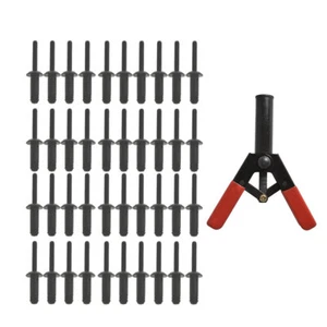 Pistola remachadora de plástico surtida 41 piezas herramienta de mano de juego rápido con 40 remaches de polietileno - Imagen 1 de 7