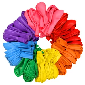 PMLAND 100 Pieces Rainbow Set Assorted Color Latex Party Balloons 12 Inches - Picture 1 of 4