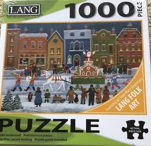 LANG CO “ Christmas Parade”1000 Piece Count JIGSAW PUZZLE Mary Singleton NIB - Picture 1 of 4
