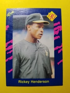 HOF RICKEY HENDERSON #37 OAKLAND ATHLETICS * 1990 CLASSIC MLB BASEBALL - Picture 1 of 3