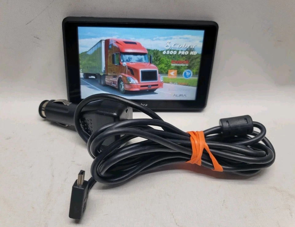 Cobra 6500 Pro HD Truck Navigation GPS Monitor Device With Adapter Bundle - Image 1 of 4